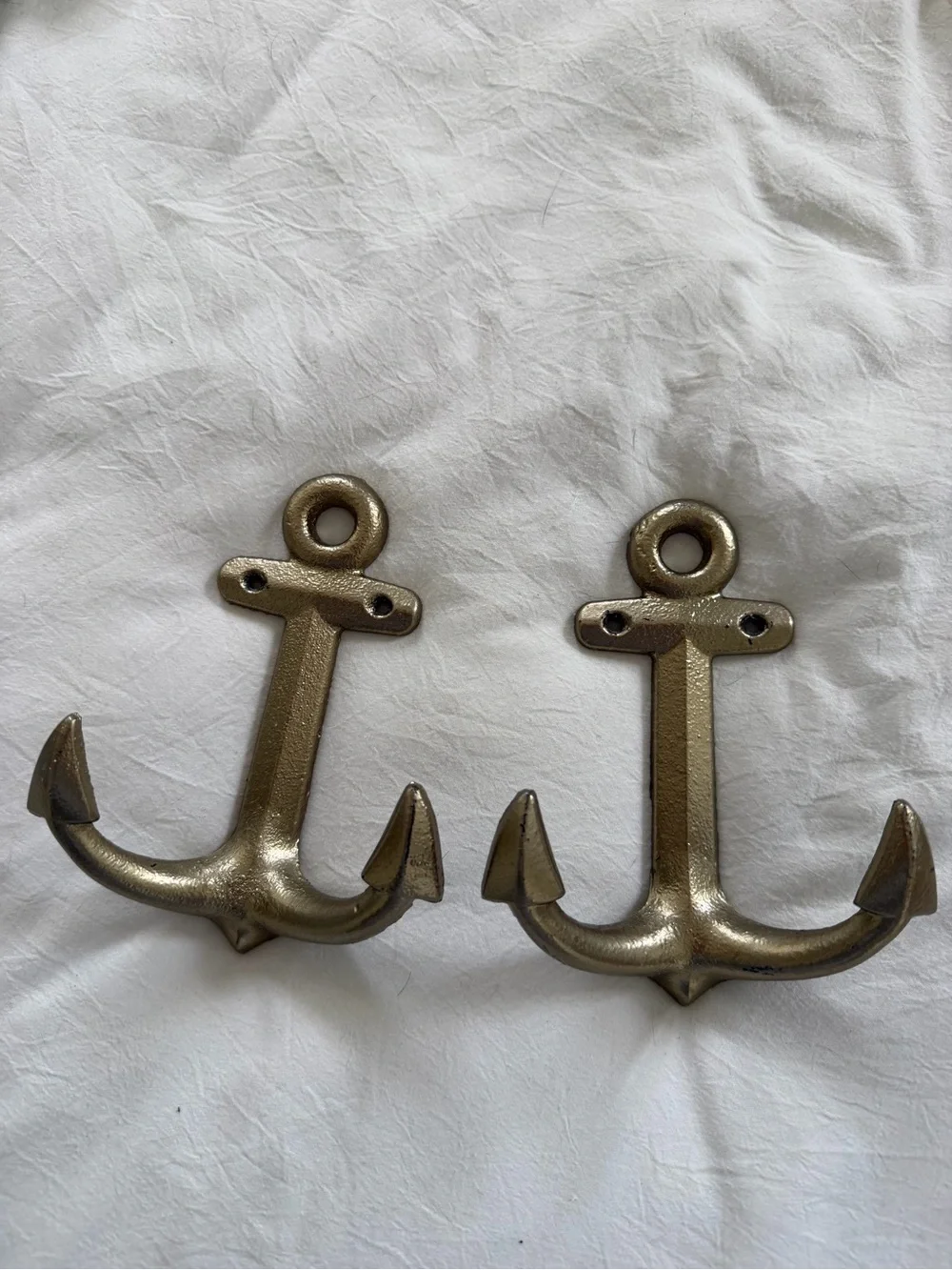 Decorative Anchor Wall Hooks - Metallic Gold